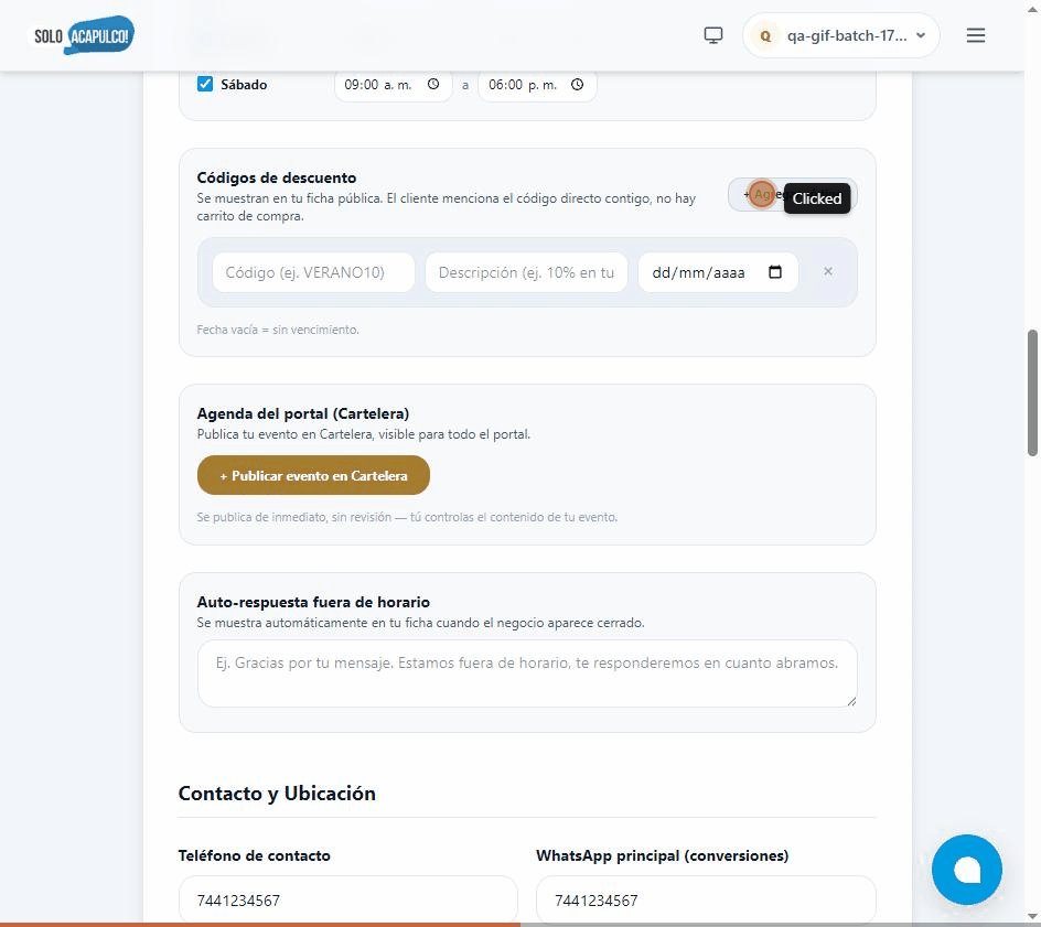 Demostración: ¿Cómo aparezco en la sección de Ofertas del portal?