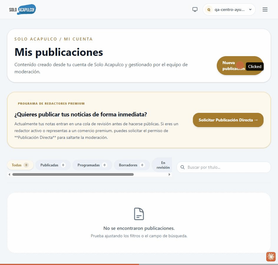 Demostración: ¿Dónde escribo y envío una nota nueva?