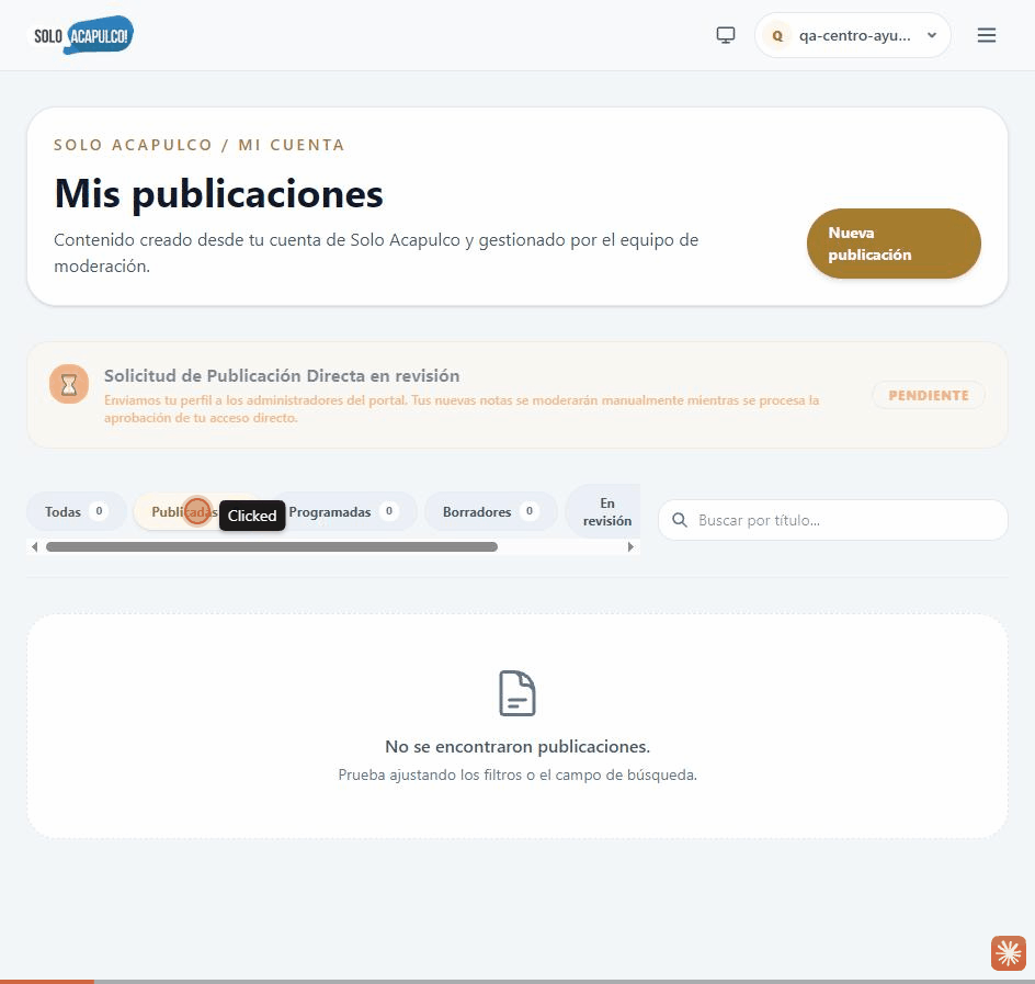Demostración: ¿Qué significa cada estado de mi publicación?